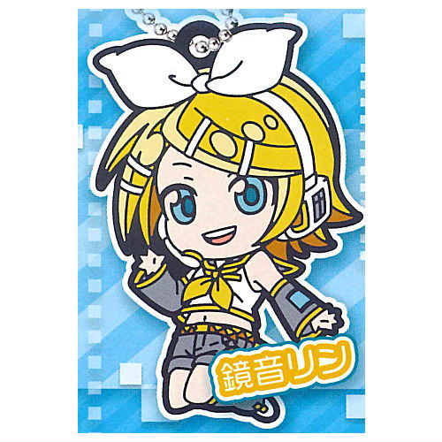 Deformed Rubber! Hatsune Miku Keychain [3.Rin Kagamine]