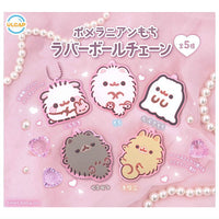 Pomeranian mochi Rubber Ball Chain [All 5 type set(Full Complete)]