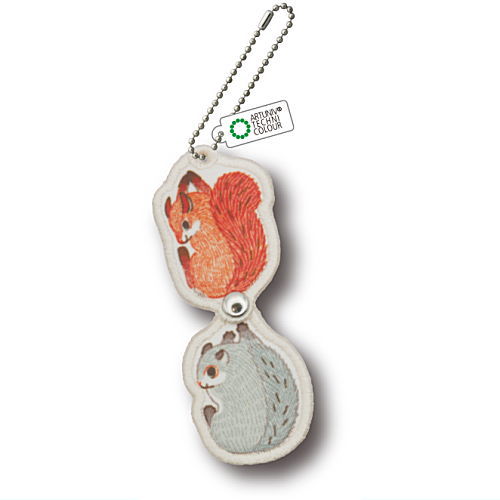 Artuniv Techni Colour Forest Creatures Embroidered Mascot [6.Squirrel and flying squirrel]