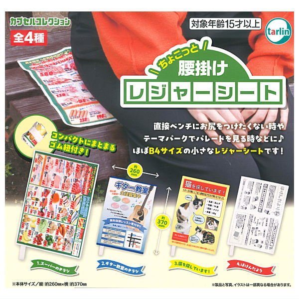 Chokottokoshikake Picnic sheet [All 4 type set(Full Complete)]