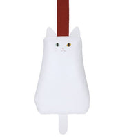 Black cat odekake pouch white cat moissho [3.Petite case (white)]