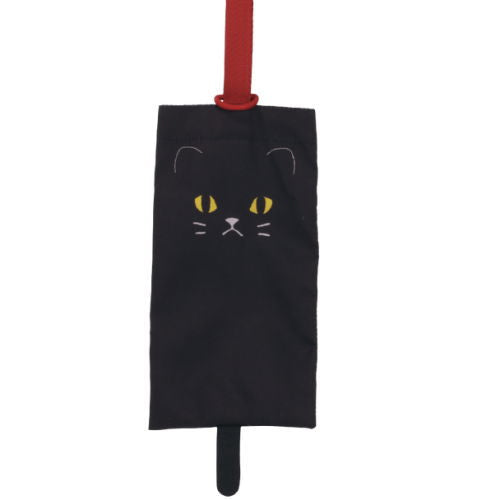 Black cat odekake pouch white cat moissho [5.Smartphone bag]