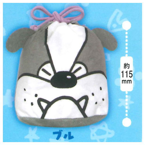 Tama and Friends fuwafuwa face pouch & kinchaku collection [6.Bull]