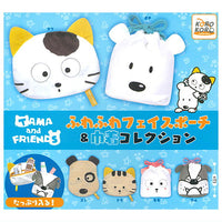 Tama and Friends fuwafuwa face pouch & kinchaku collection [All 6 type set(Full Complete)]