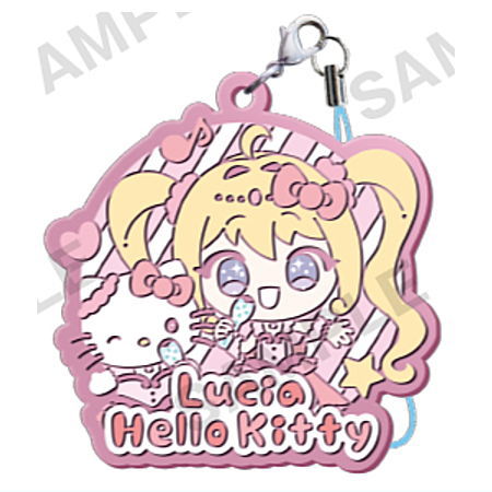 Pichi Pichi Pitch x Sanrio Characters Capsule Rubber Strap Art [1.Lucia x Hello Kitty]