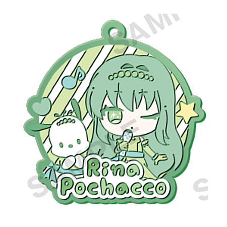 Pichi Pichi Pitch x Sanrio Characters Capsule Rubber Strap Art [3.Rina x Pochacco]