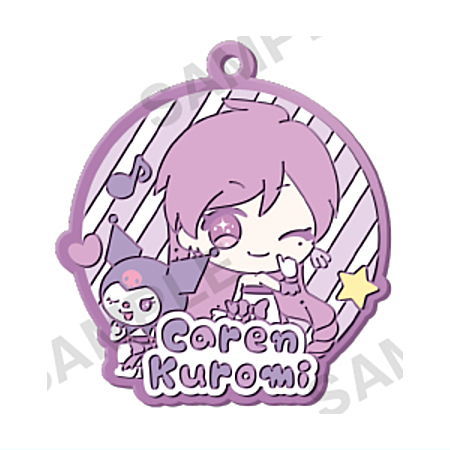 Pichi Pichi Pitch x Sanrio Characters Capsule Rubber Strap Art [4.Caren x Kuromi]