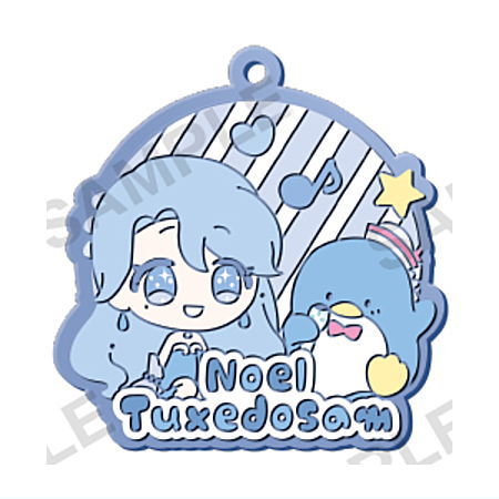 Pichi Pichi Pitch x Sanrio Characters Capsule Rubber Strap Art [5.Noel x Tuxedo Sam]