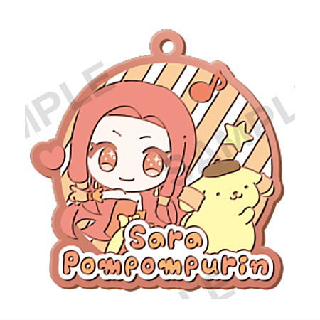 Pichi Pichi Pitch x Sanrio Characters Capsule Rubber Strap Art [7.Sara x Pompompurin]