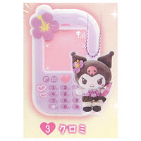 Sanrio Characters Acrylic Charm with Case, Tokimeki Heisei Kogyaru Design [3.Kuromi ]