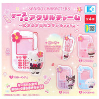 Sanrio Characters Acrylic Charm with Case, Tokimeki Heisei Kogyaru Design [All 4 type set (Full Complete)]