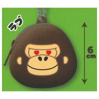 Uhouho Gorilla Gori-kun Silicone Mini Pouch KH [4.Love]