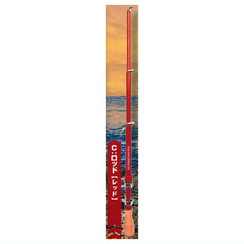 Die-cast Mini mini fishing tackle mascot vol.8 [3.Rod (red)]