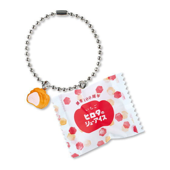Hirota Mini Figure Charm [2.Ice cream puff (strawberry)]