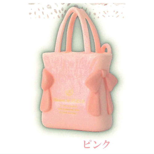 Maison de FLEUR Double Ribbon Gathered Tote Bag Miniature Charm [1.Pink]