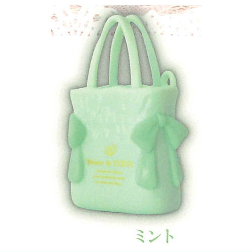 Maison de FLEUR Double Ribbon Gathered Tote Bag Miniature Charm [3.Mint]