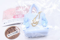 Maison de FLEUR Double Ribbon Gathered Tote Bag Miniature Charm [4.Sax]