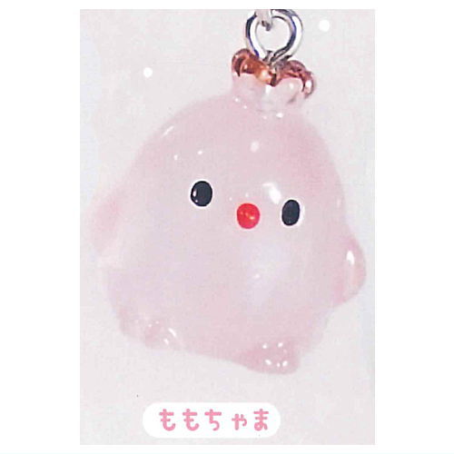 Itsudemoissho Piyokochama Clear Mejirushi Charm [2.Peach-chama]