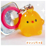 Itsudemoissho Piyokochama Clear Mejirushi Charm [3.Orange-chama]