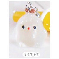 Itsudemoissho Piyokochama Clear Mejirushi Charm [6.White-chama]