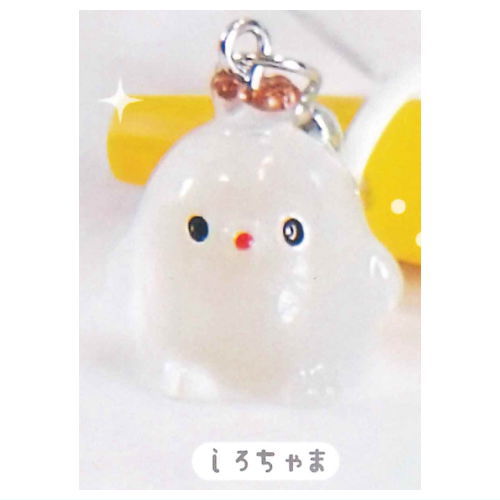 Itsudemoissho Piyokochama Clear Mejirushi Charm [6.White-chama]