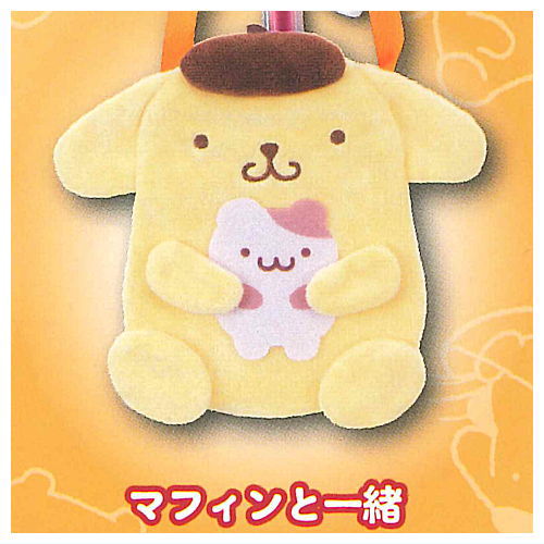 Sanrio Pompompurin Plush Pochette [4.With Muffin]