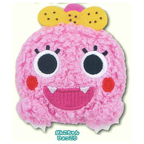 Zawazawamori no Ganko-chan Plush Badge [1.Ganko-chan hyokkori]