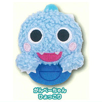 Zawazawamori no Ganko-chan Plush Badge [2.Ganpei-chan hyokkori]