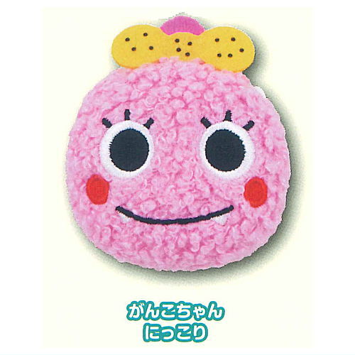 Zawazawamori no Ganko-chan Plush Badge [3.Ganko-chan nikkori]