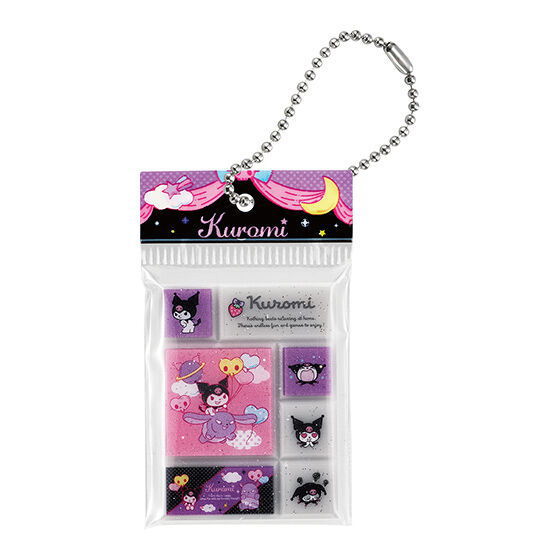 Sanrio Characters Tile Sticker Miniature Charm [5.Kuromi]