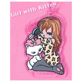 foxy illustrations acrylic ball chain vol.2 [2.Girl with Kitten]