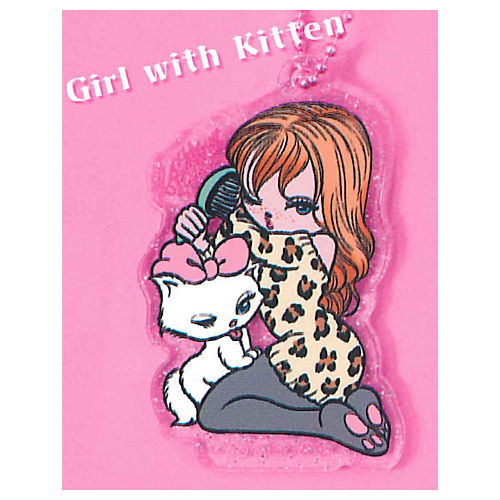 foxy illustrations acrylic ball chain vol.2 [2.Girl with Kitten]