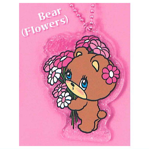 foxy illustrations acrylic ball chain vol.2 [4.Bear(Flowers)]