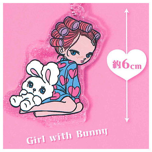 foxy illustrations acrylic ball chain vol.2 [5.Girl with Bunny]