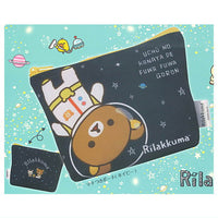 Rilakkuma Uchudedararan Kinchaku & Pouch Collection [1.Pouch with gusset (navy)]