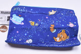 Rilakkuma Uchudedararan Kinchaku & Pouch Collection [3.Square pouch (blue)]