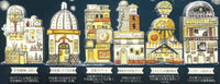Kuusoogai zakkaten Atsumetetsunagaru Tsukinobunmei magnet [All 6 type set(Full Complete)]