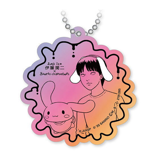 Junji Ito x Sanrio Characters Acrylic Charm [9.Pretty Boy in White x Cinnamoroll]
