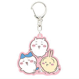 Chiikawa Rubber Keychain [4.Chiikawa and Hachiware and Usagi]