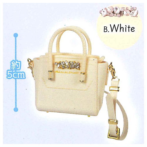 JILL by JILL STUART Mini Bijou Royal Tote Keychain [2.White]