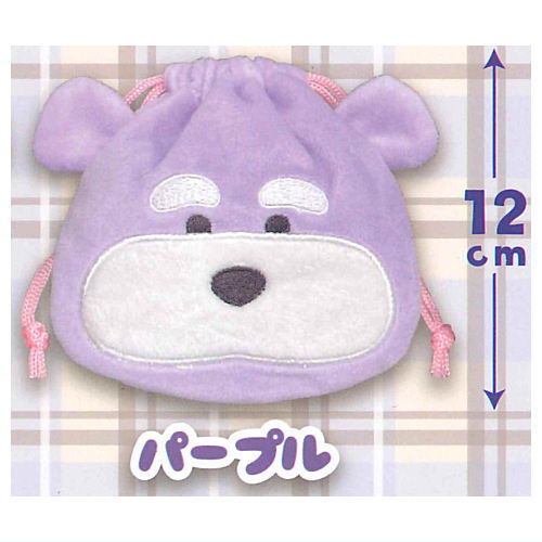 Schna and Bob Face Kinchaku Bag Part.2 [4.Purple]