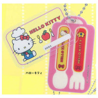 Sanrio Characters Kids Spoon & Fork Acrylic Charm [1.Hello Kitty]