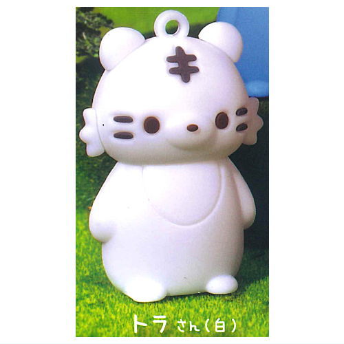 Kowakunaine Fukkura rubber figure [1.Tiger (White)]