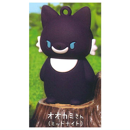 Kowakunaine Fukkura rubber figure [5.Wolf (Midnight)]