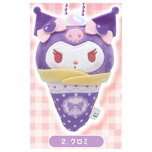 Sanrio Characters Crepe Swaddle Mascot [2.Kuromi]