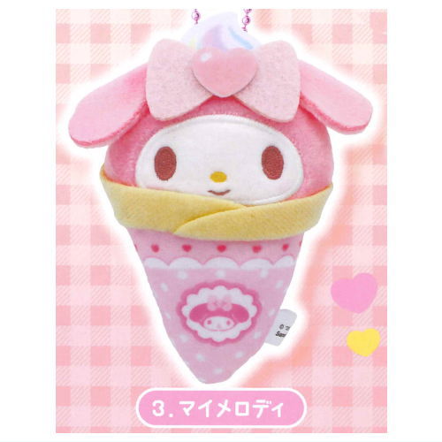 Sanrio Characters Crepe Swaddle Mascot [3.My Melody]