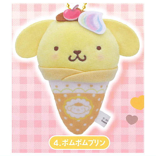 Sanrio Characters Crepe Swaddle Mascot [4.Pompompurin]