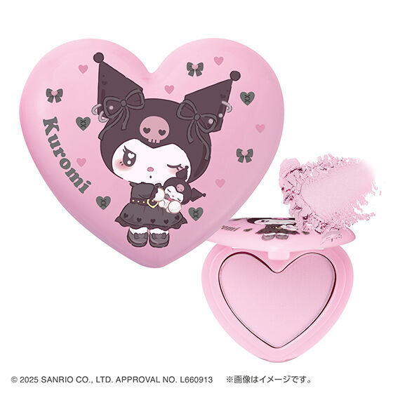 Sanrio Characters Pon de Couleur Uruuru Heart Design Multi-Color Powder [2.Kuromi]