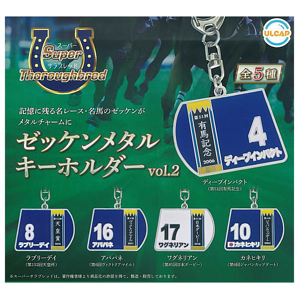 Super Thoroughbred Series Bib Metal Keychain vol.2 [All 5 type set(Full Complete)]