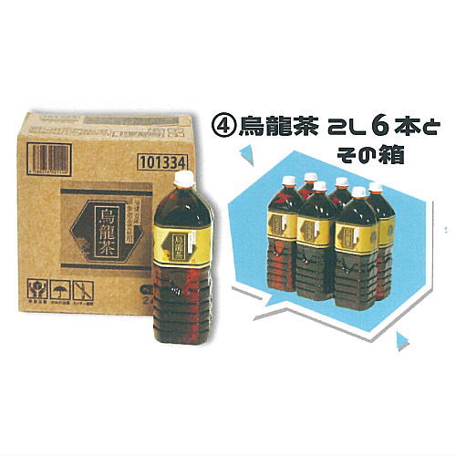 Miniature 6-Pack Bottled Drinks and Box [4.Oolong Tea 2L - 6 Bottles and Box]